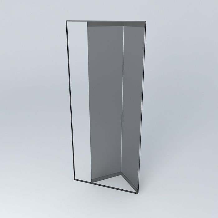folded glass door Free 3D model_1