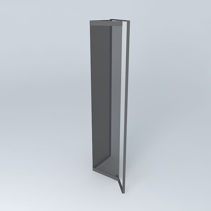 folded glass door Free 3D model_2