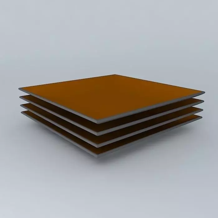 square dish stack Free 3D model
