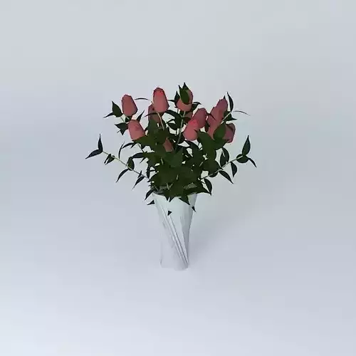 roses with vase