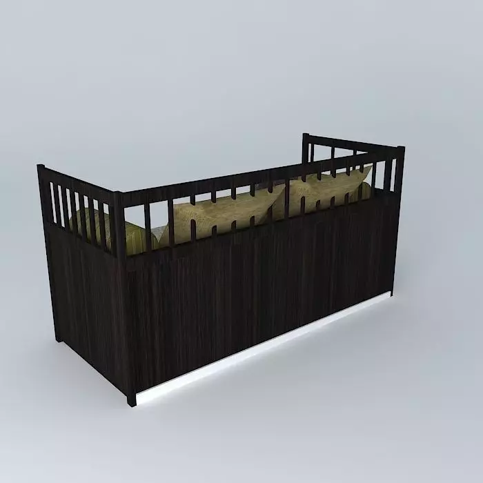 Day bed with pillows Free 3D model_0