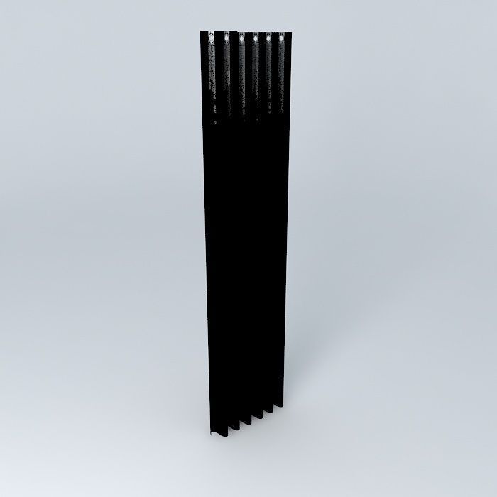 Curtain without pole Free 3D model_4