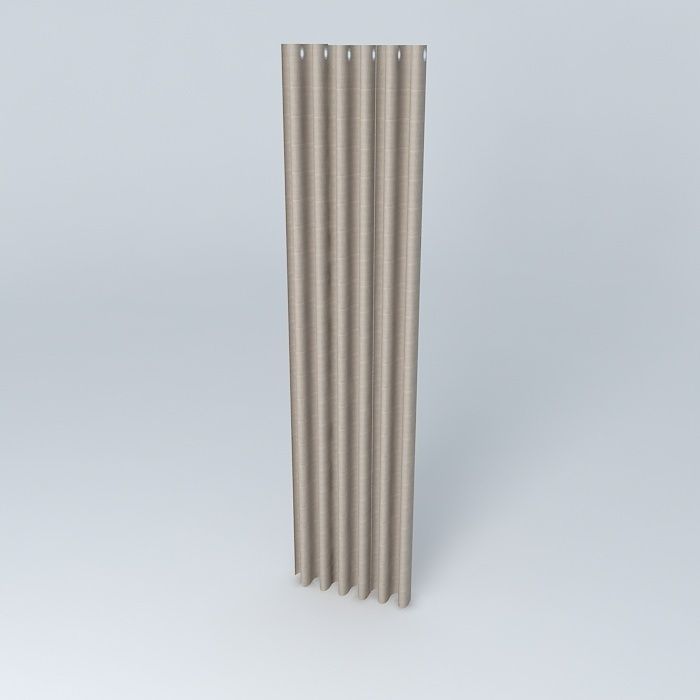 Curtain without pole Free 3D model_1