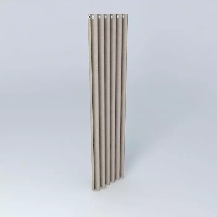 Curtain without pole Free 3D model_0