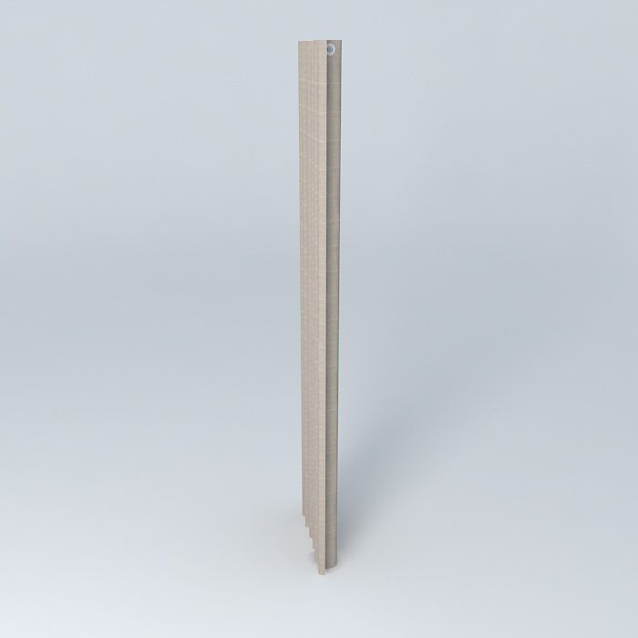 Curtain without pole Free 3D model_2