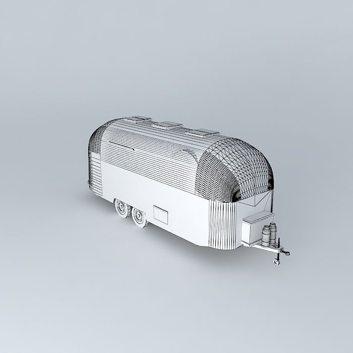 Airstream Old Wreck Dummy Free 3D model_3