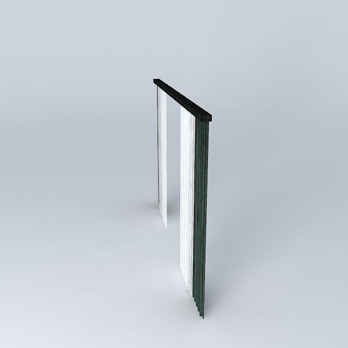 double curtain Free 3D model_2