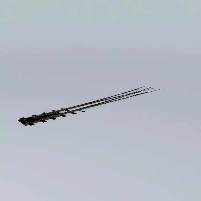 Eco Rail N/Gauge Long Left Point Old Steam Days Free 3D model
