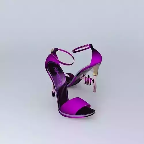 LYN Gold Stem Glass Heeled Monogrammed