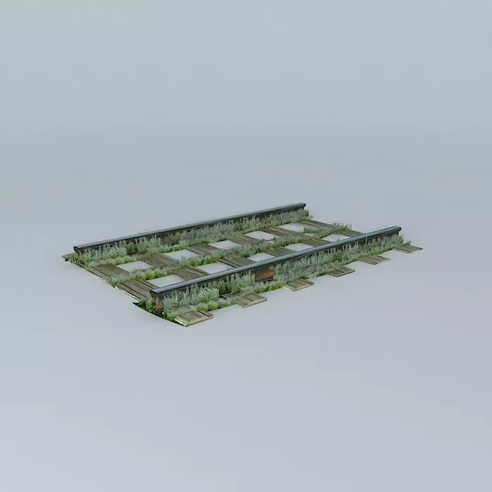 Eco Rail Real Grass Covered Track Old Steam Days Free 3D model