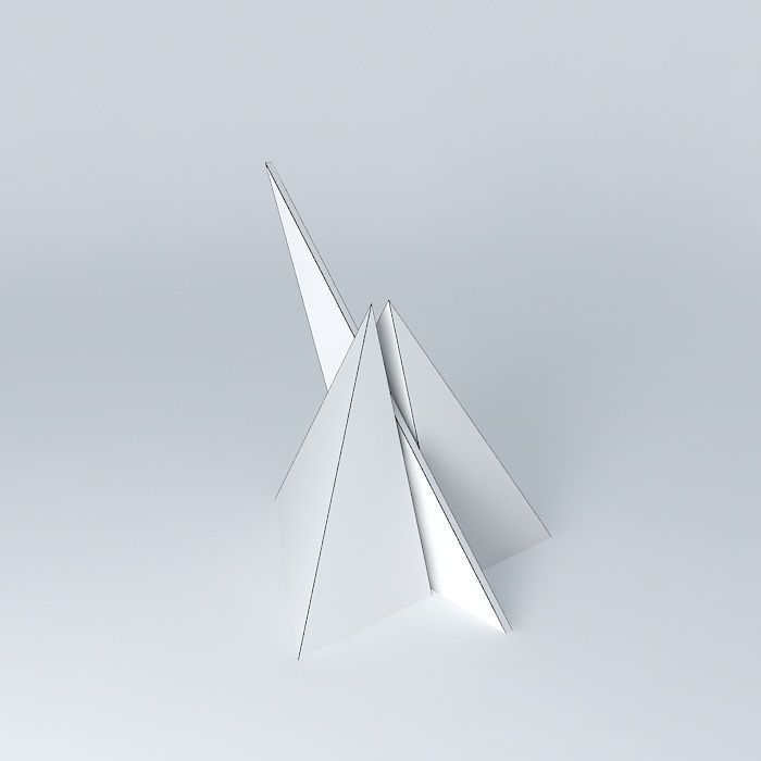 Sundial triangular pyramid Free 3D model_3
