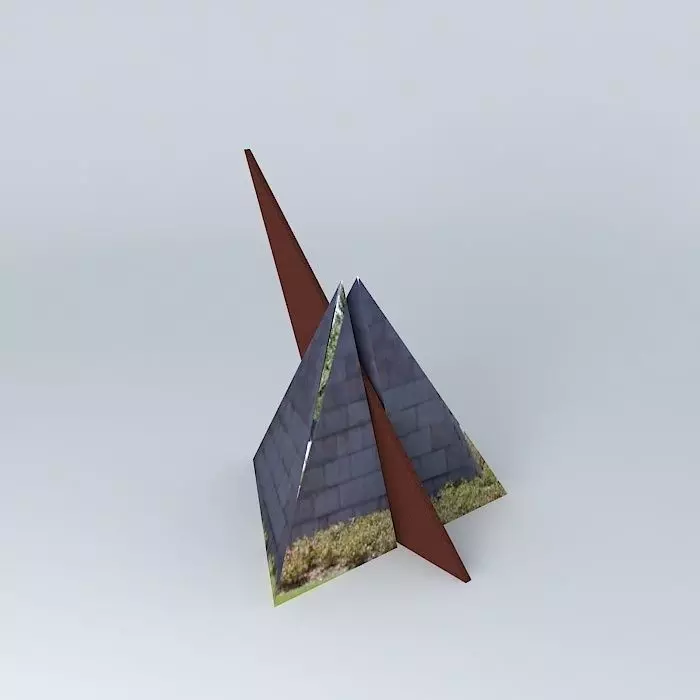 Sundial triangular pyramid Free 3D model_0