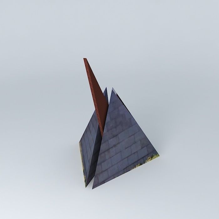 Sundial triangular pyramid Free 3D model_1
