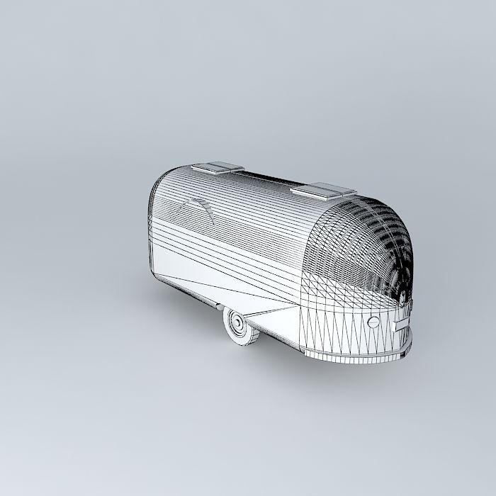 Airstream 50s Silver Streak Dummy Free 3D model_4