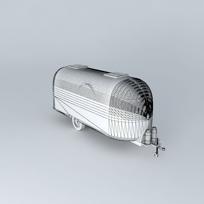 Airstream 50s Silver Streak Dummy Free 3D model_3