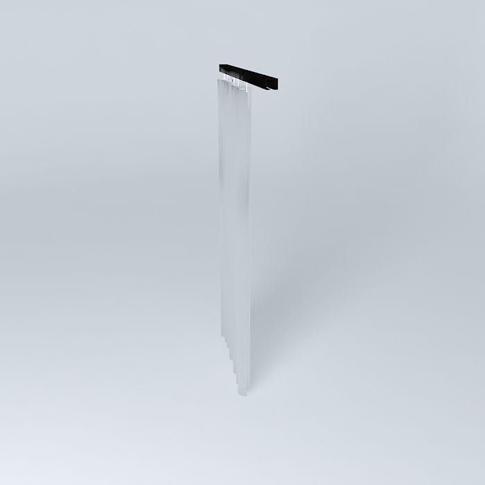 curtain with rail Free 3D model_2