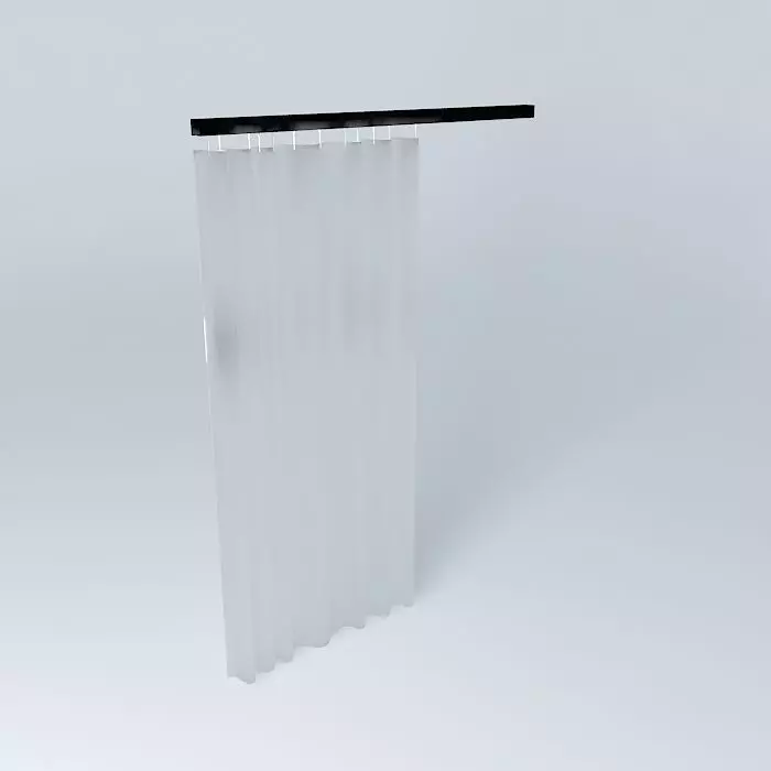 curtain with rail Free 3D model_0