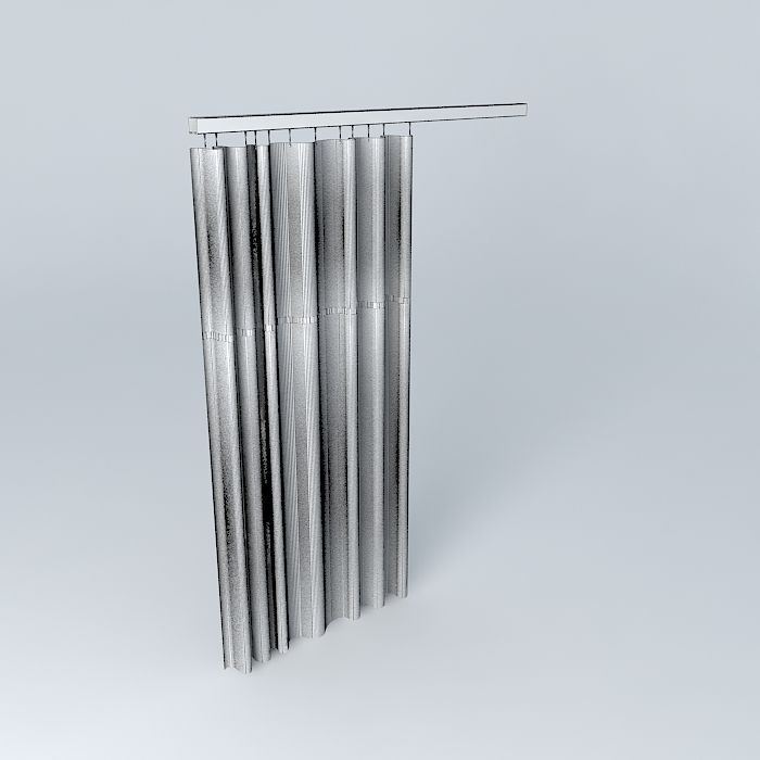 curtain with rail Free 3D model_3