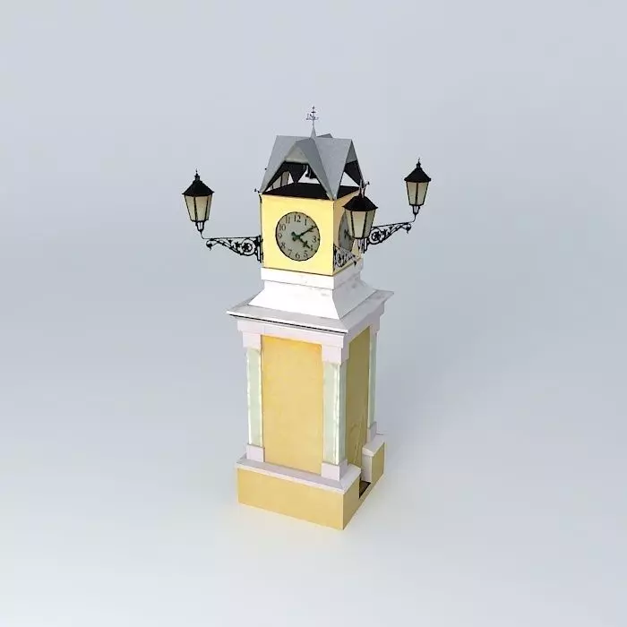 The clock tower Free 3D model_0
