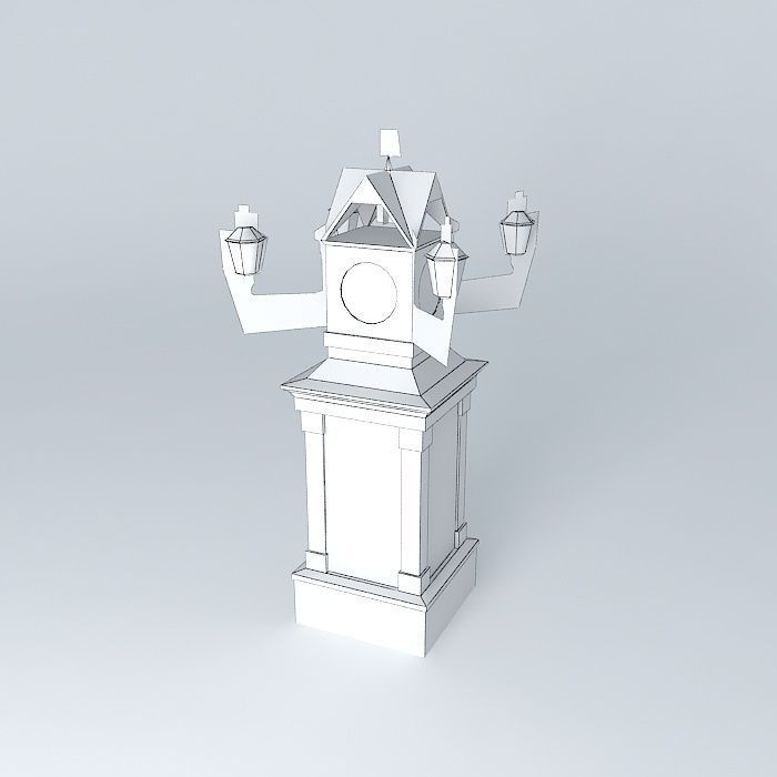 The clock tower Free 3D model_4