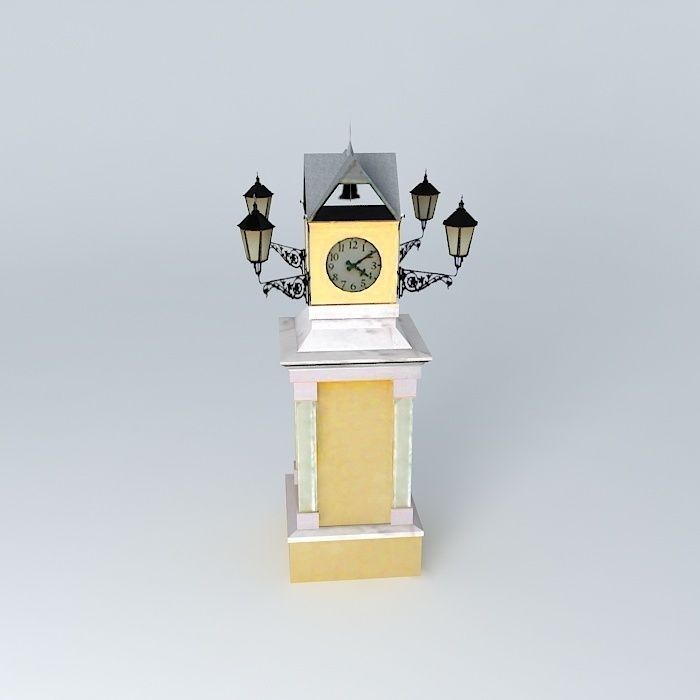 The clock tower Free 3D model_1