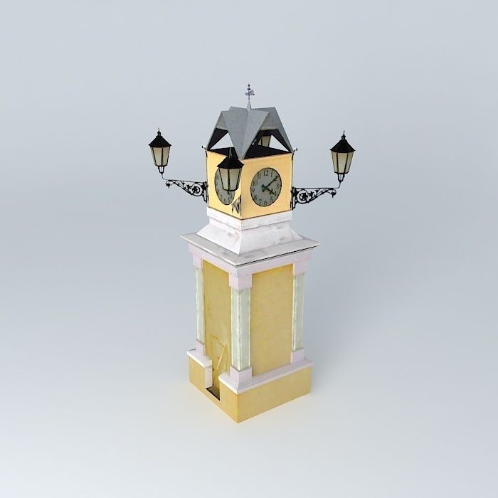 The clock tower Free 3D model_2
