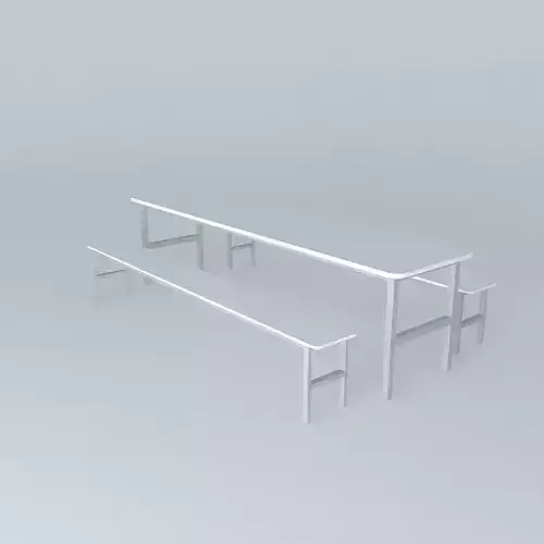 Refectory table, with child seat