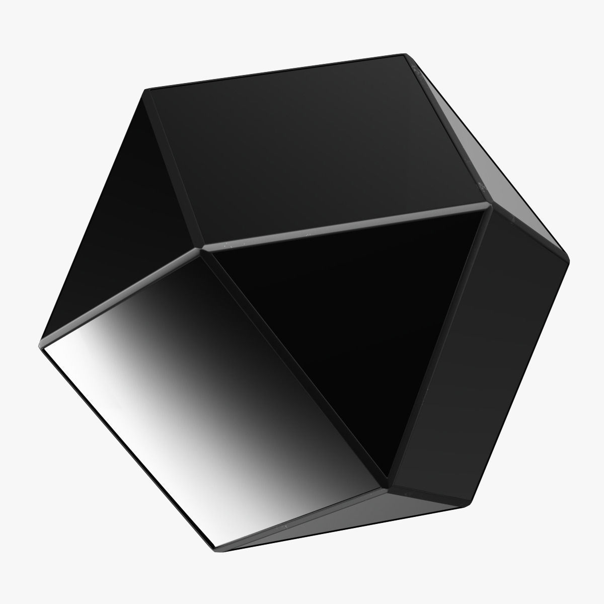 Matty Mirrored Polygon Side Table
