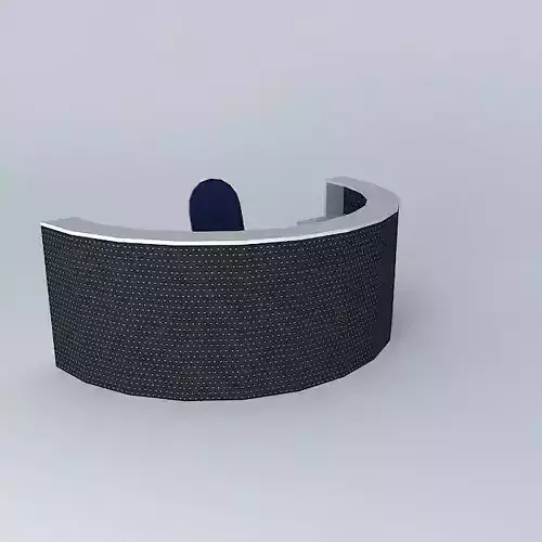 Curved counter 180 Free 3D model