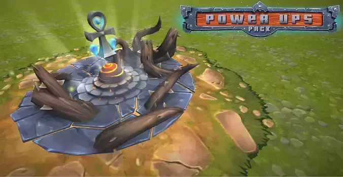 Power-Ups Pack Low Poly Low-poly 3D model