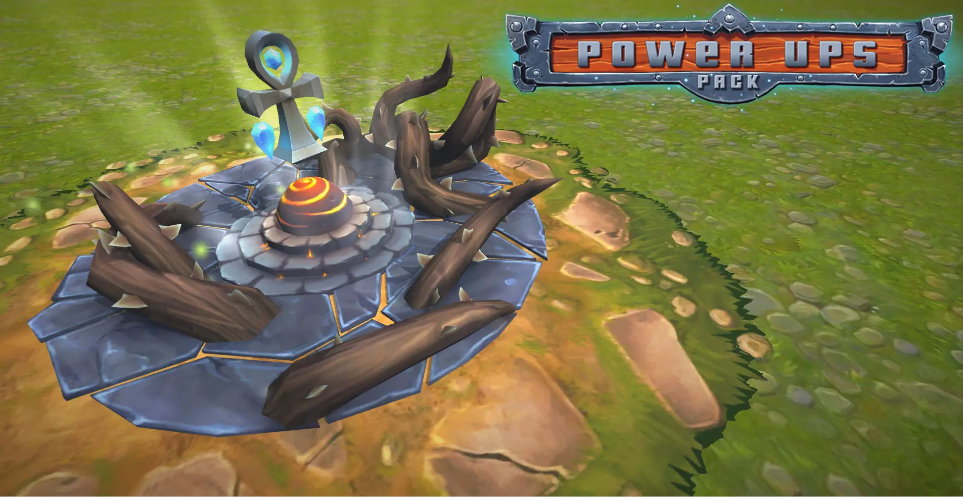 Power-Ups Pack Low Poly Low-poly 3D model_0