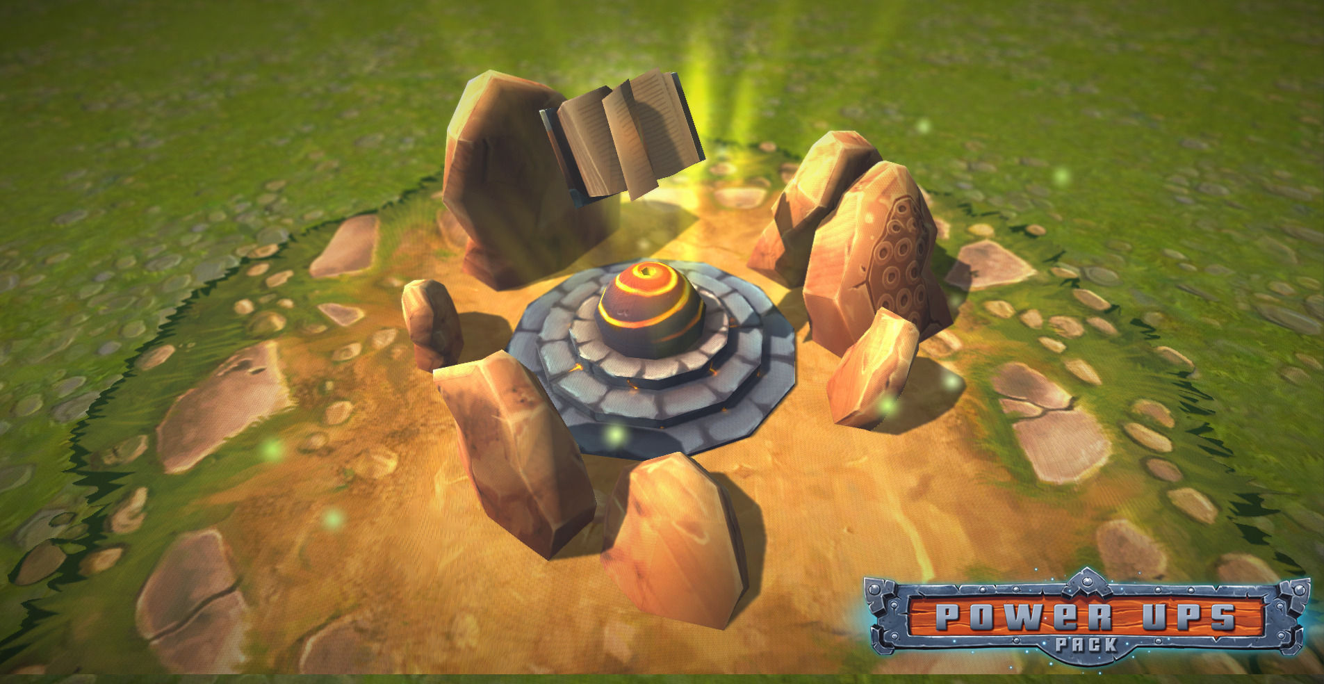 Power-Ups Pack Low Poly Low-poly 3D model_3