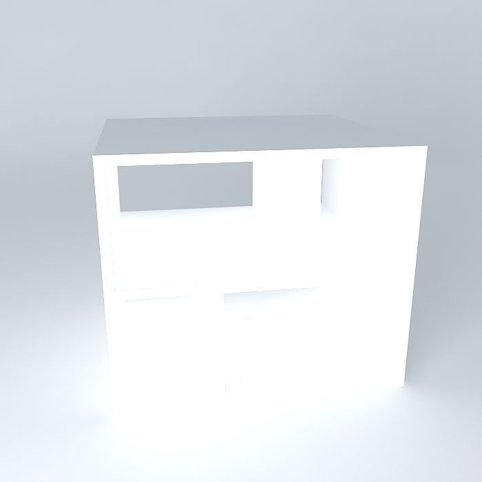 Design of a book shelf 3D model_2