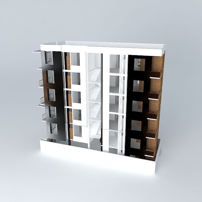 appartment building fani bangladesh 3D model_1