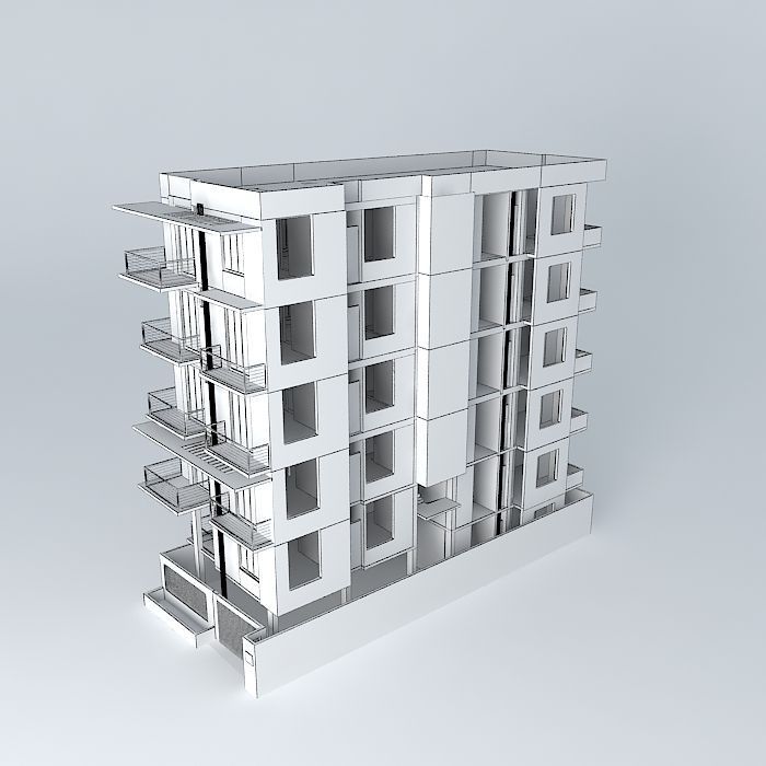 appartment building fani bangladesh 3D model_4