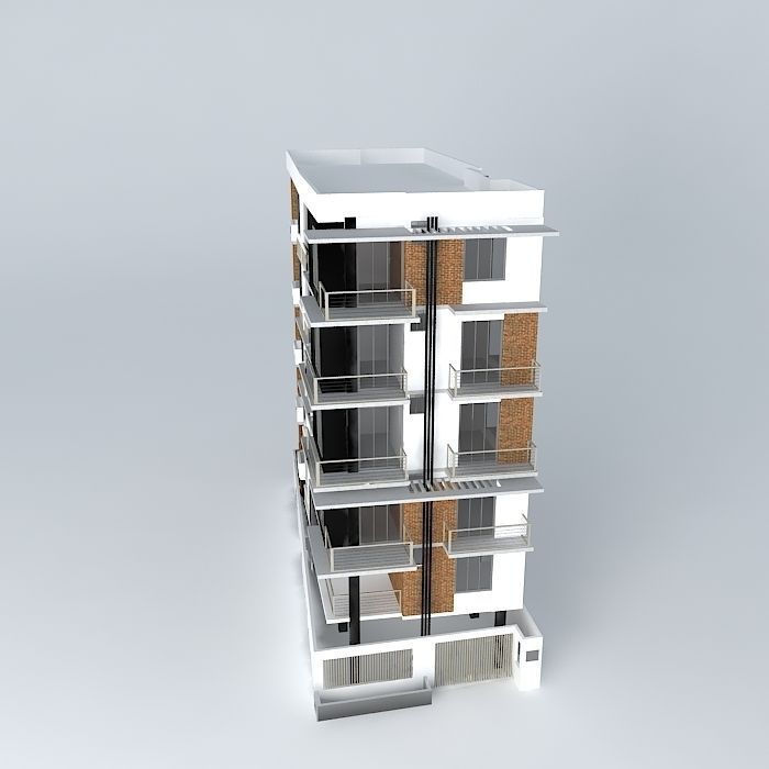 appartment building fani bangladesh 3D model_2