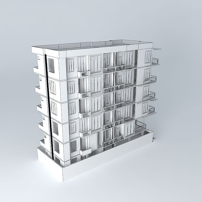 appartment building fani bangladesh 3D model_3
