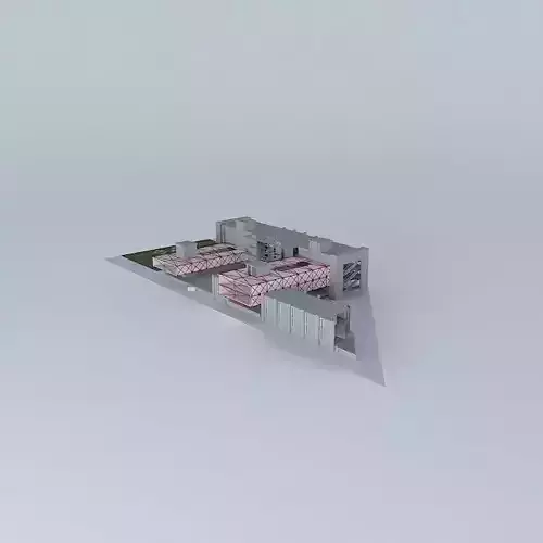 culture center with exhibition space 3D model