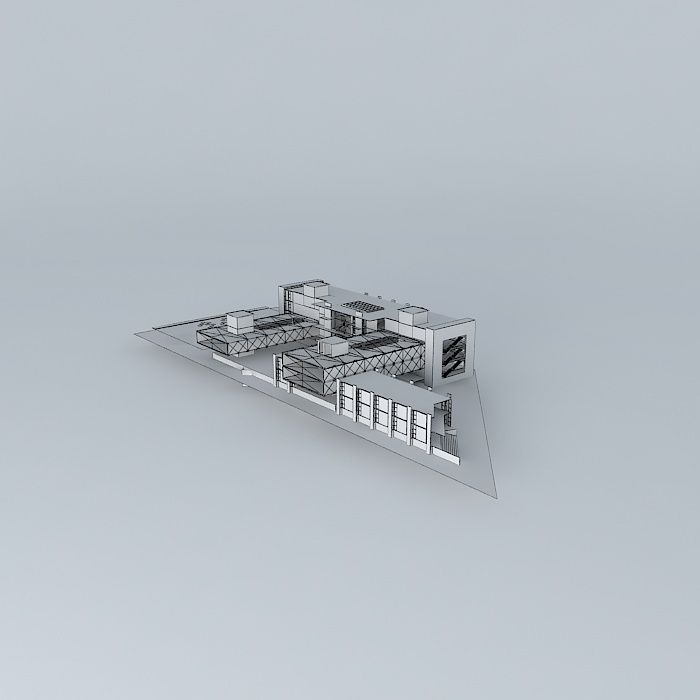 culture center with exhibition space 3D model_3
