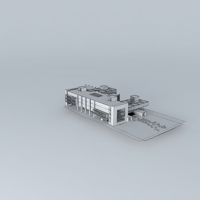 culture center with exhibition space 3D model_4