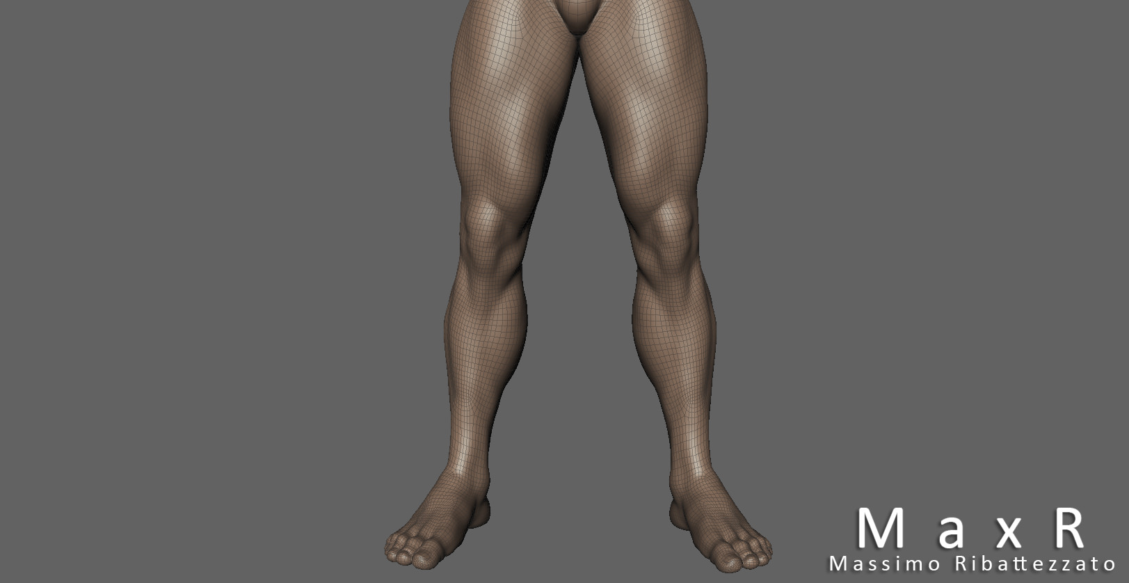Orc Creature base mesh for sculpt 3D model_3
