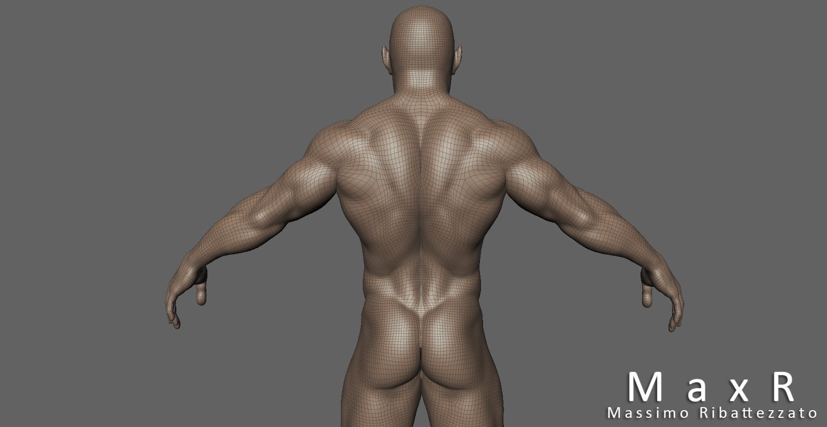 Orc Creature base mesh for sculpt 3D model_5