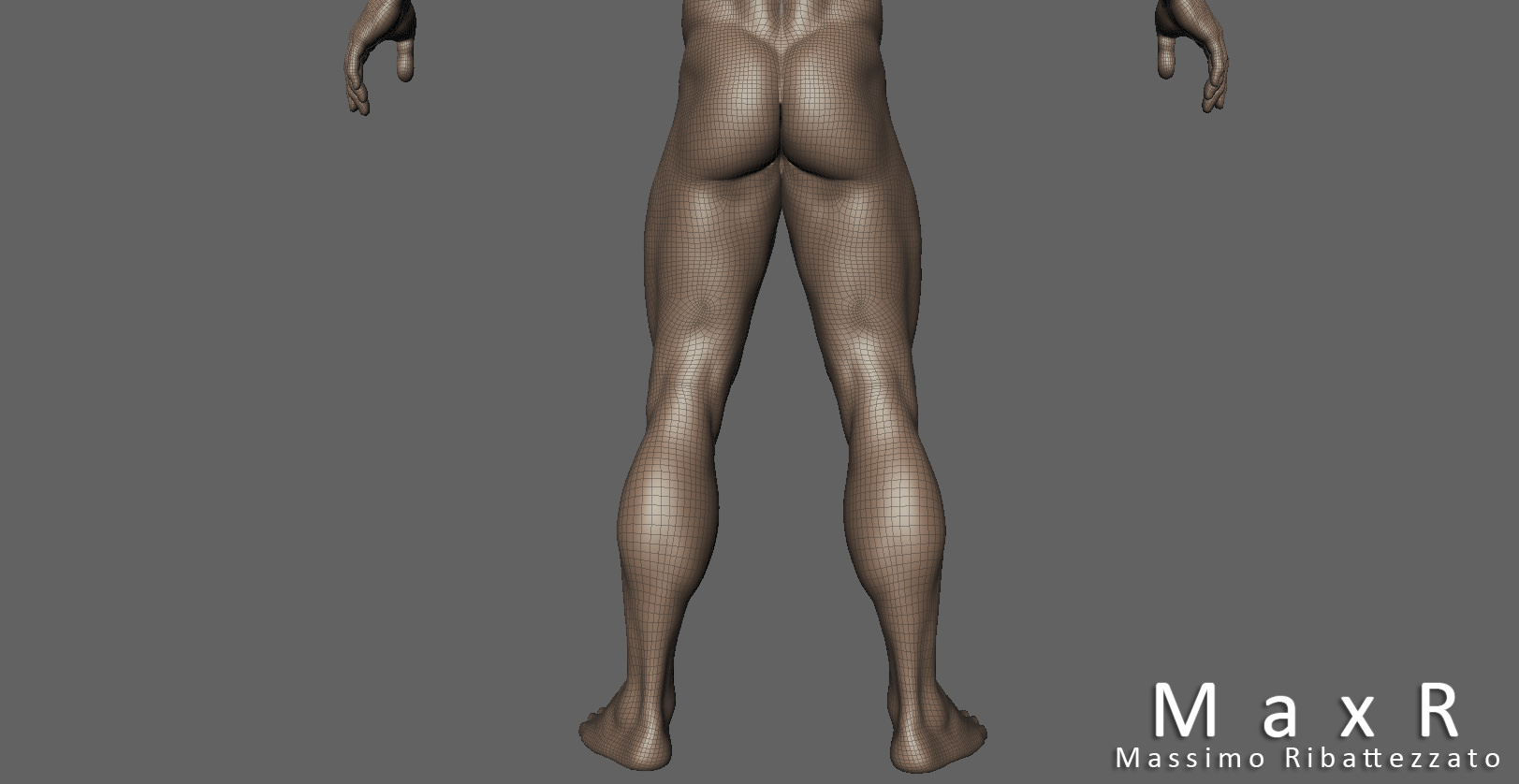 Orc Creature base mesh for sculpt 3D model_4