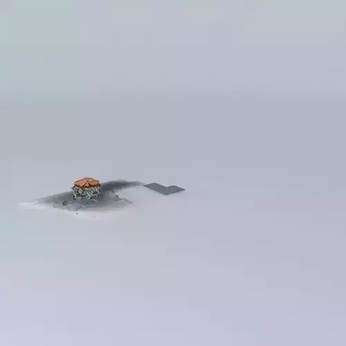restaurant plane flying in sky 3D model