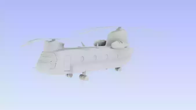 helicopter chinook 3D model