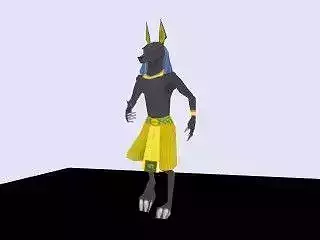 Anubis animated egyptian character Free 3D model
