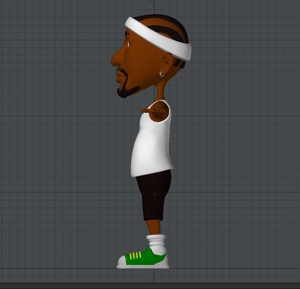 Sport man Low-poly 3D model_2