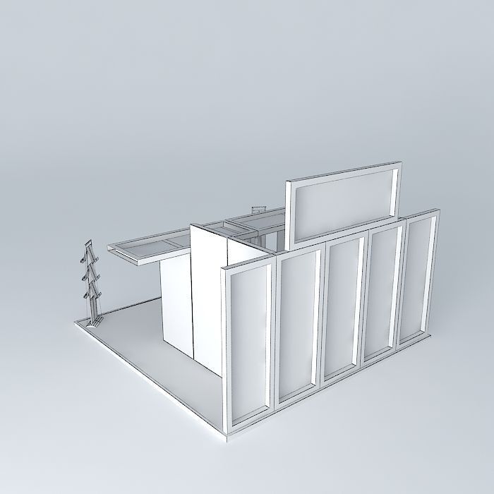stand 5 x 5 trade show booth Free 3D model_4