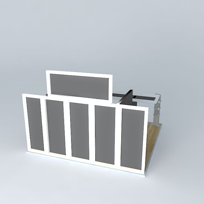 stand 5 x 5 trade show booth Free 3D model_1