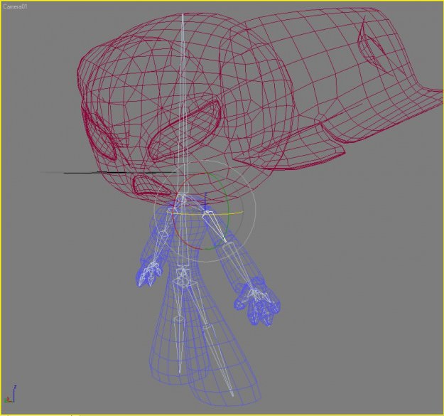 ProtoGirl Robot Character Female RIGGED Low-poly 3D model_1